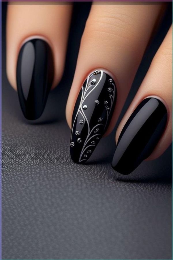 Black Nail Designs Elegant