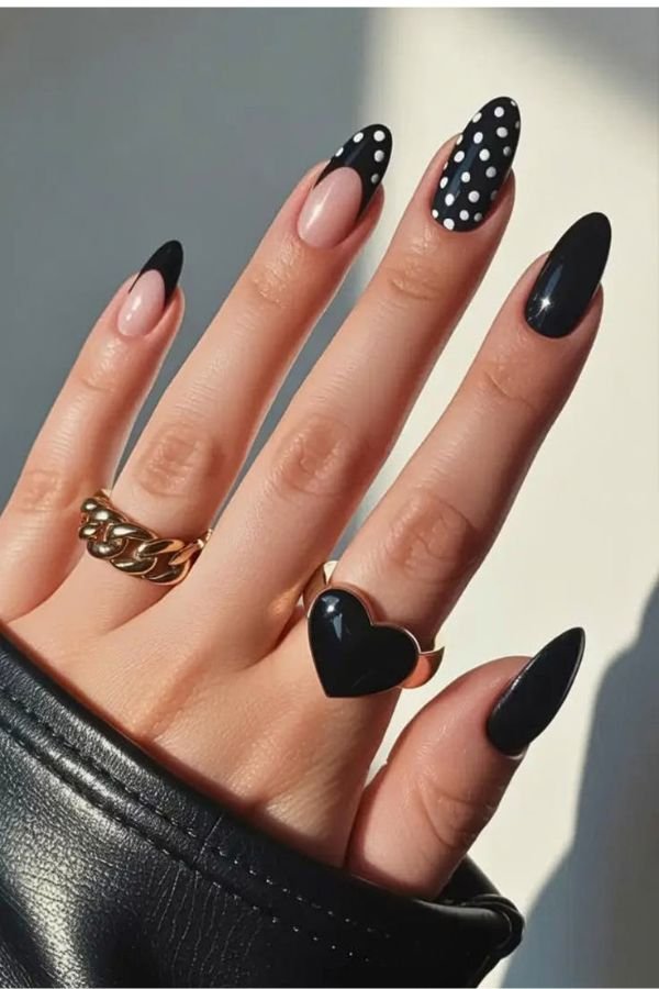 Black nail designs summer