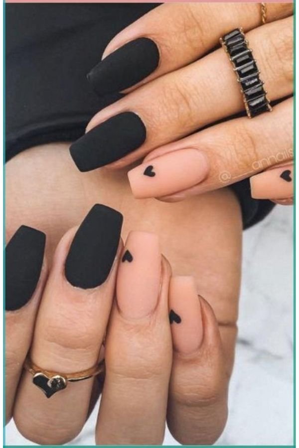 Black Nail Designs Square