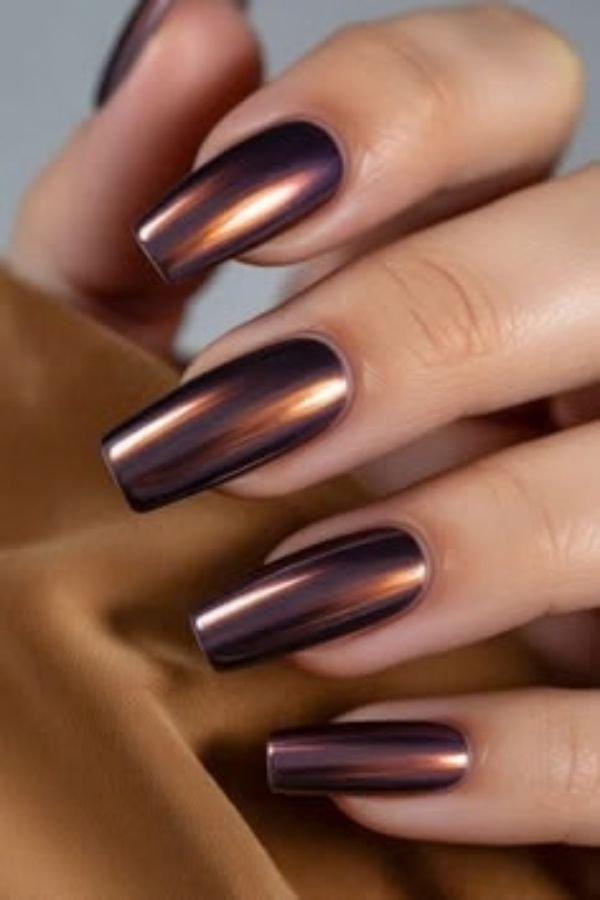 Chrome Nails Designs Square