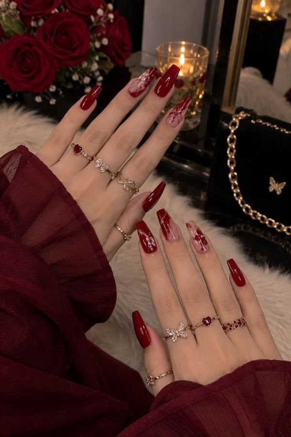 Red Nail Designs Simple