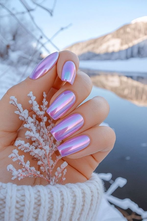 Chrome Nails Designs Pink