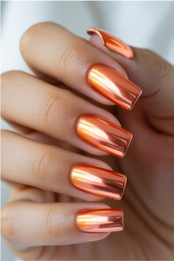Chrome Nails Designs French