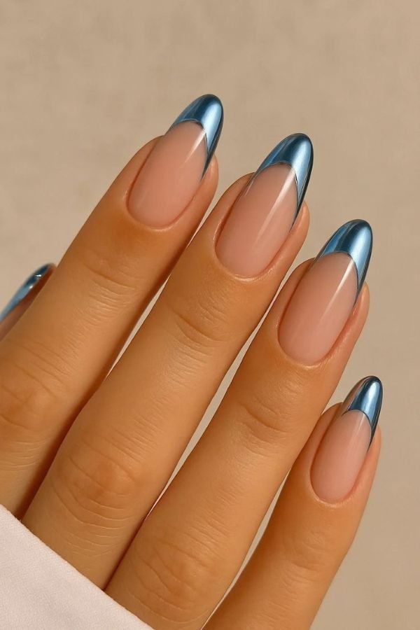 Chrome Nails Designs French