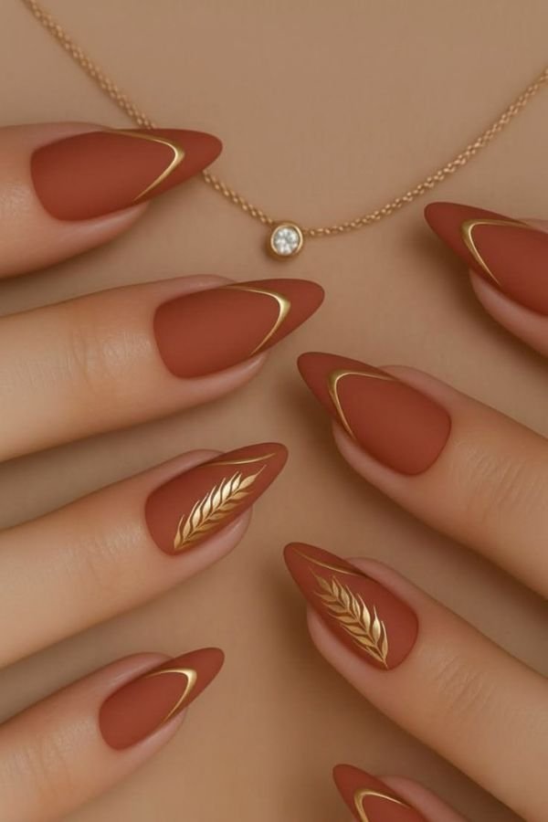 Almond Nails Designs Fall