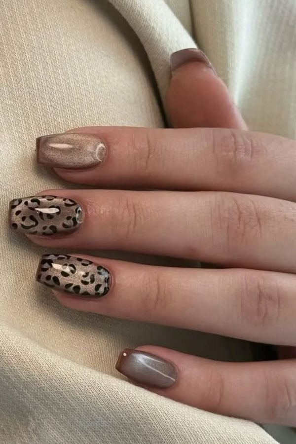 Square Nail Designs Cat Eye