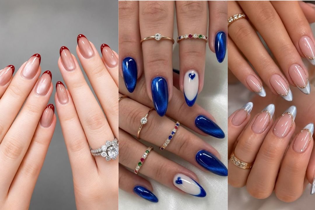 Cat Eye Nails Design French Tip