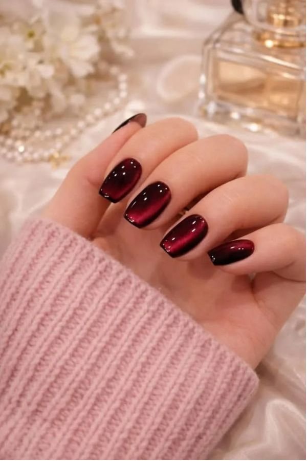 Red Nail Designs Short