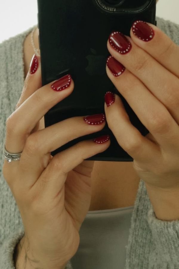 Red Nail Designs Short Nails