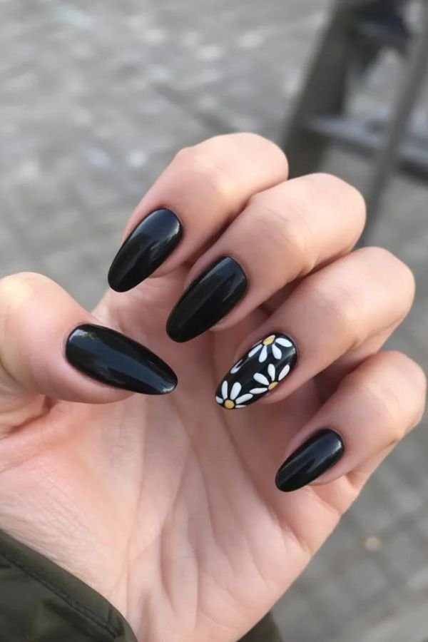 Black Nail Designs Simple