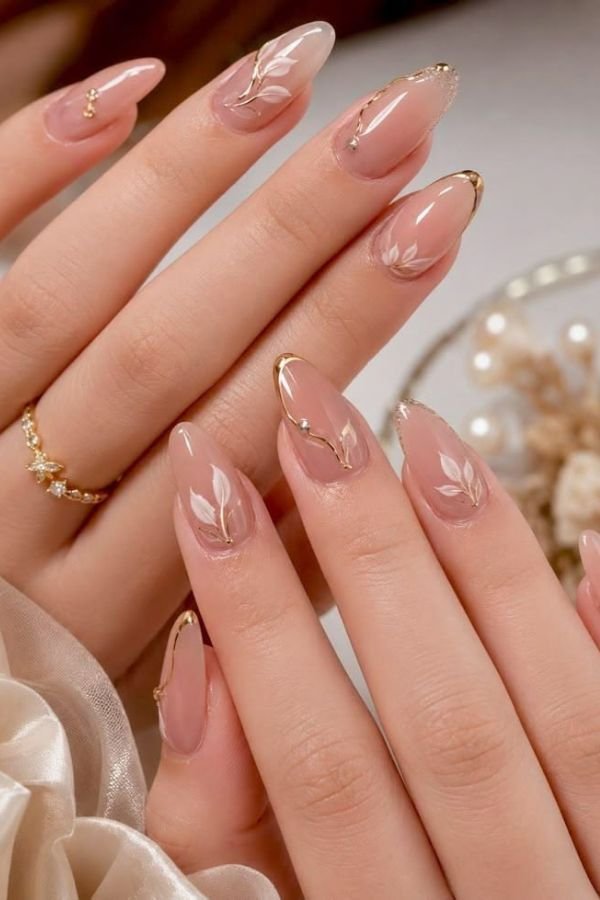 Almond Nails Designs Pink