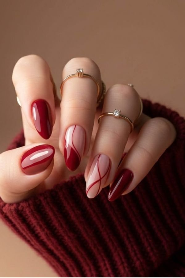 Red Nail Designs Aesthetic