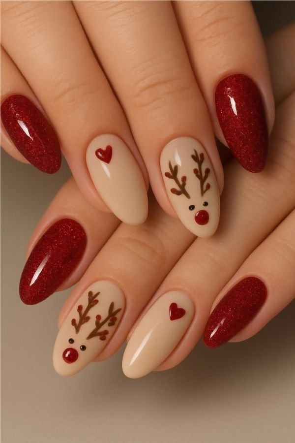 Red Nail Designs Short Nails