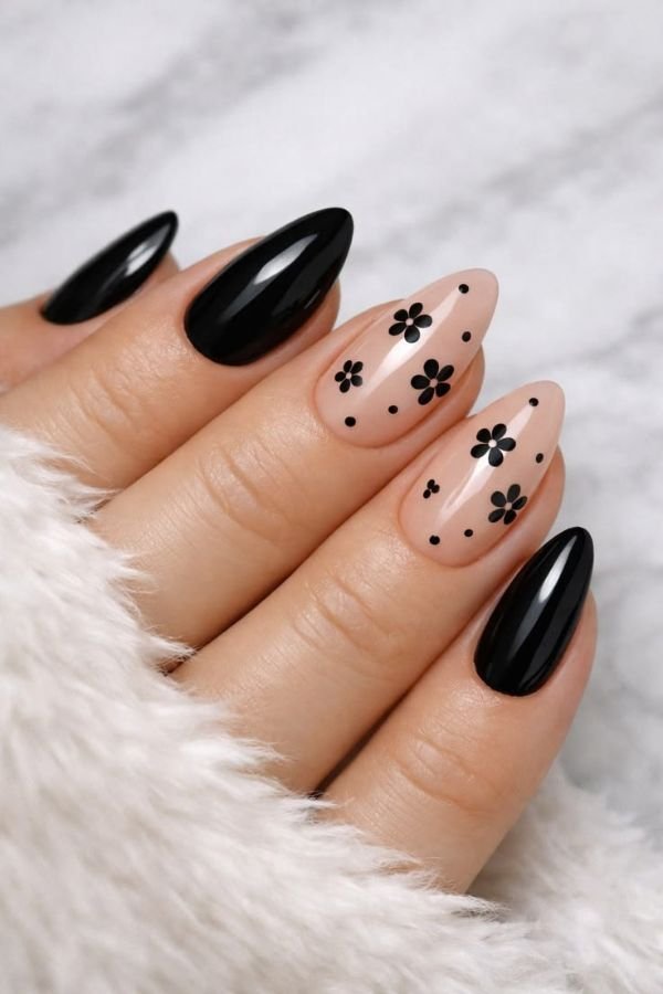 Black Nail Designs Simple