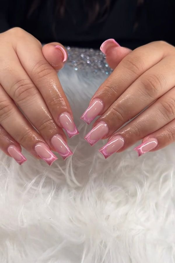 Square Nail Designs Cat Eye
