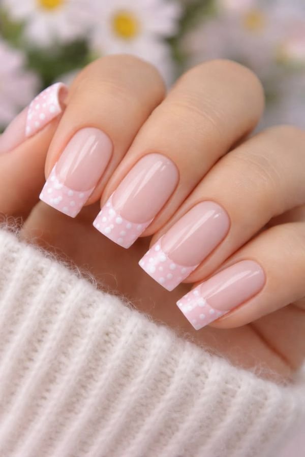 Square Nail Designs Pink
