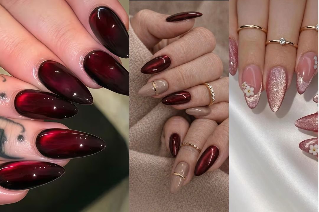 Cat Eye Nails Design Almond