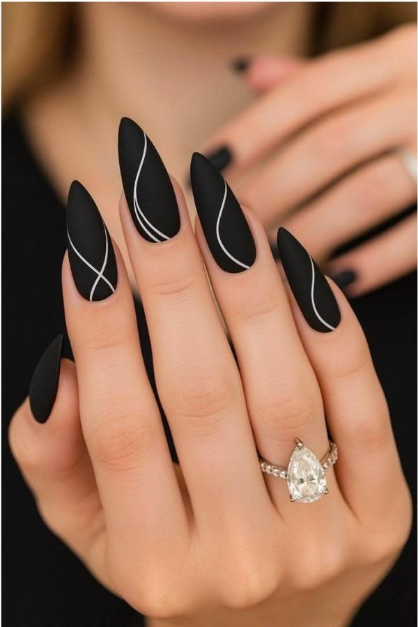 Black Nail Designs Elegant