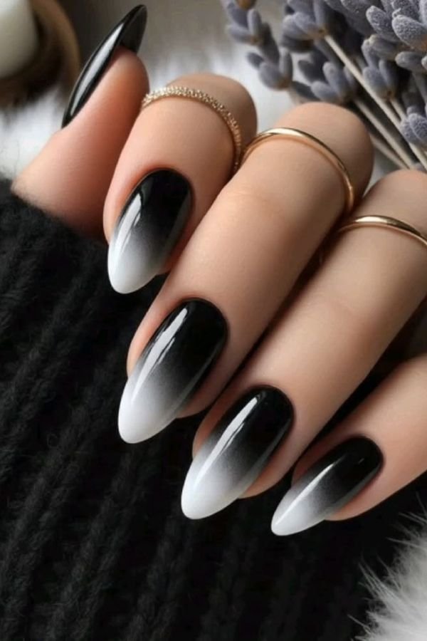 Black Nail Designs Simple