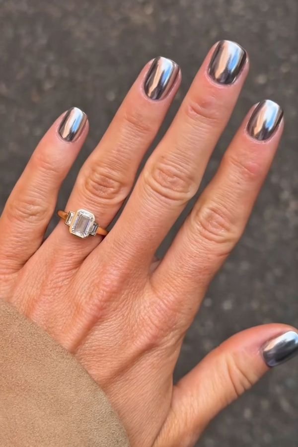 Chrome Nails Designs Short Nail