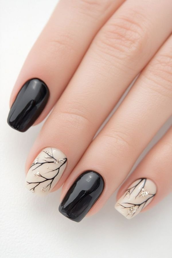 Black Nail Designs Square