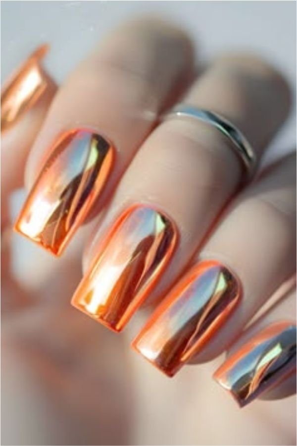 Chrome Nails Designs Almond
