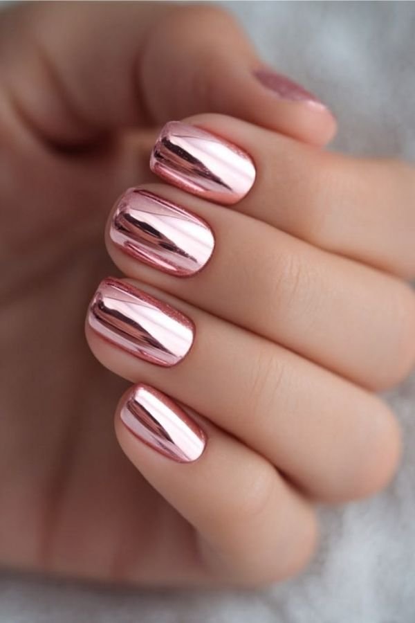 Chrome Nails Designs Short Nail